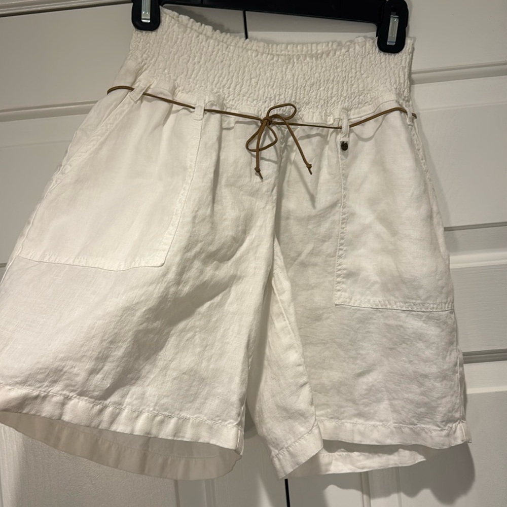 Wrap designed in London new with tags white linen shorts